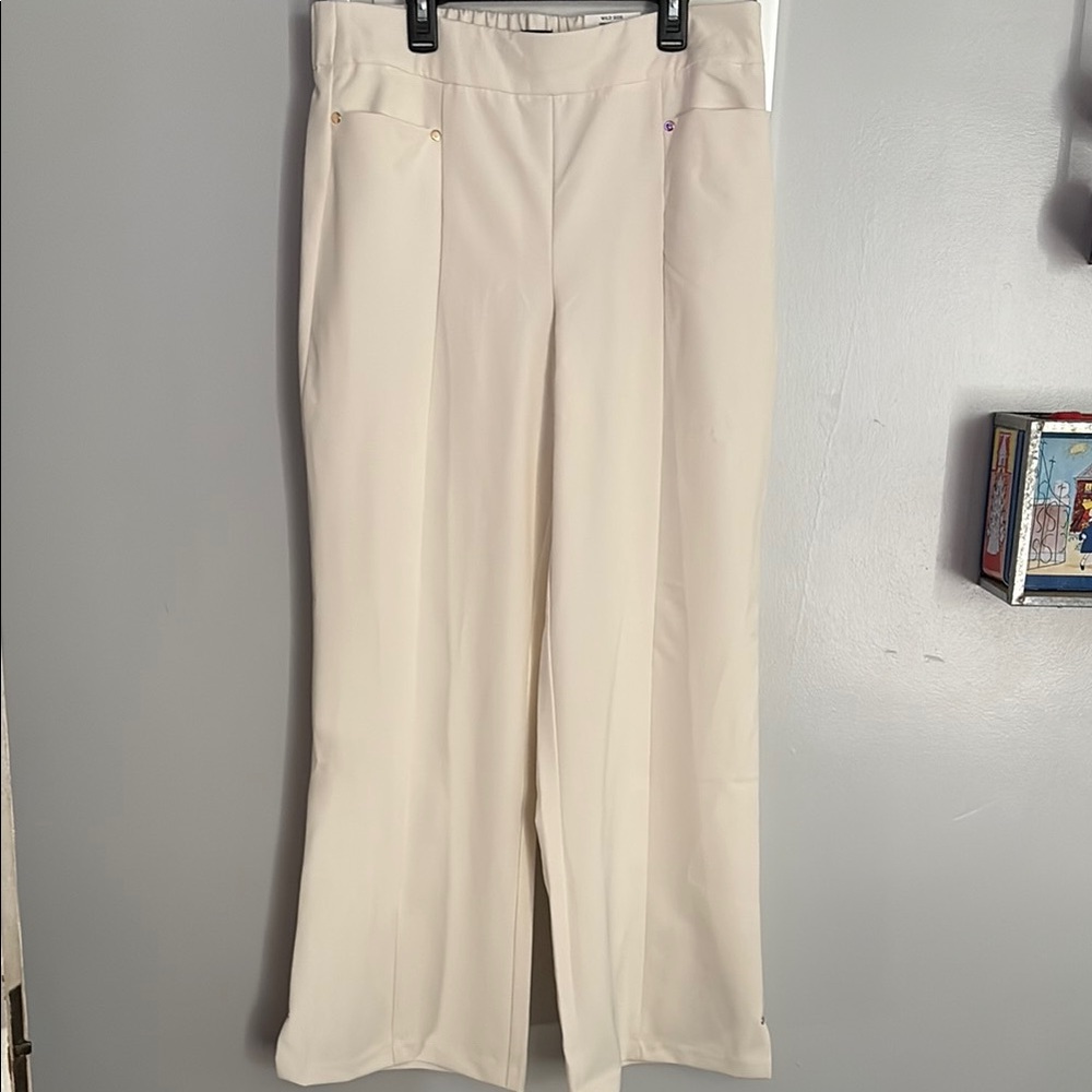 Elegant Cream Women's Pants